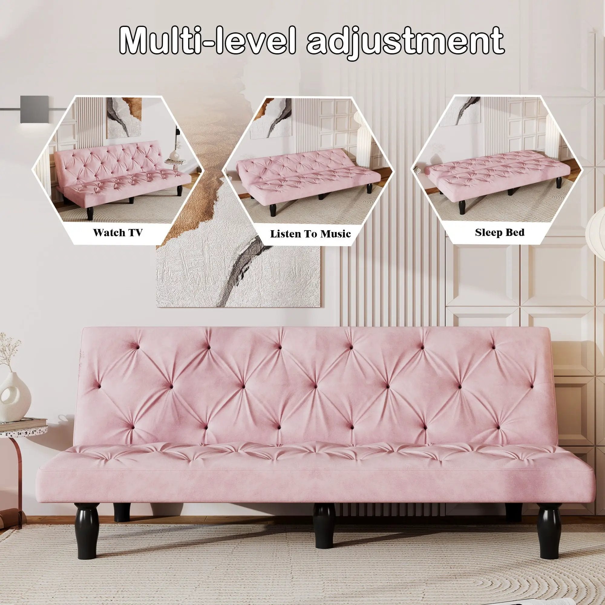 Sofa Bed With Adjustable Backrest by Unique Piece Furniture