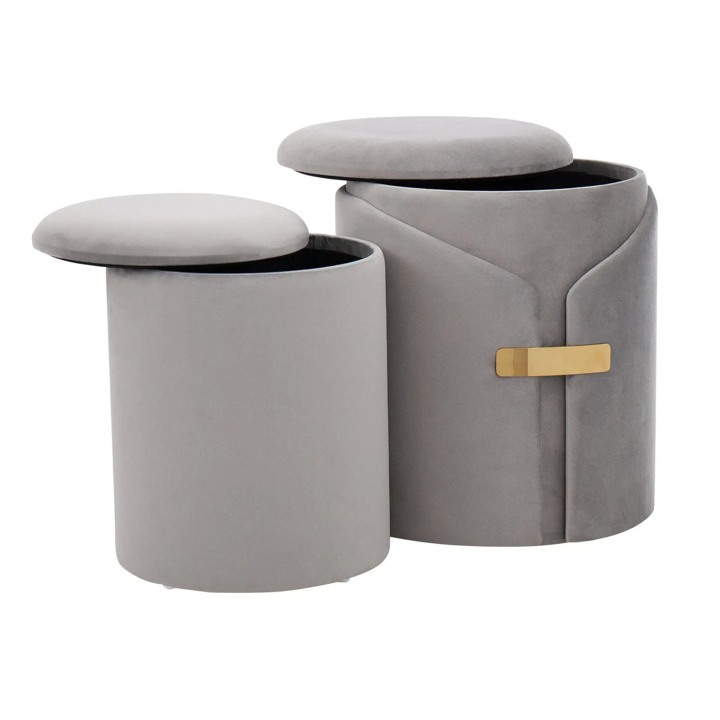 Dahlia - Contemporary / Glam Nesting Ottoman Set by HouseOfZazla