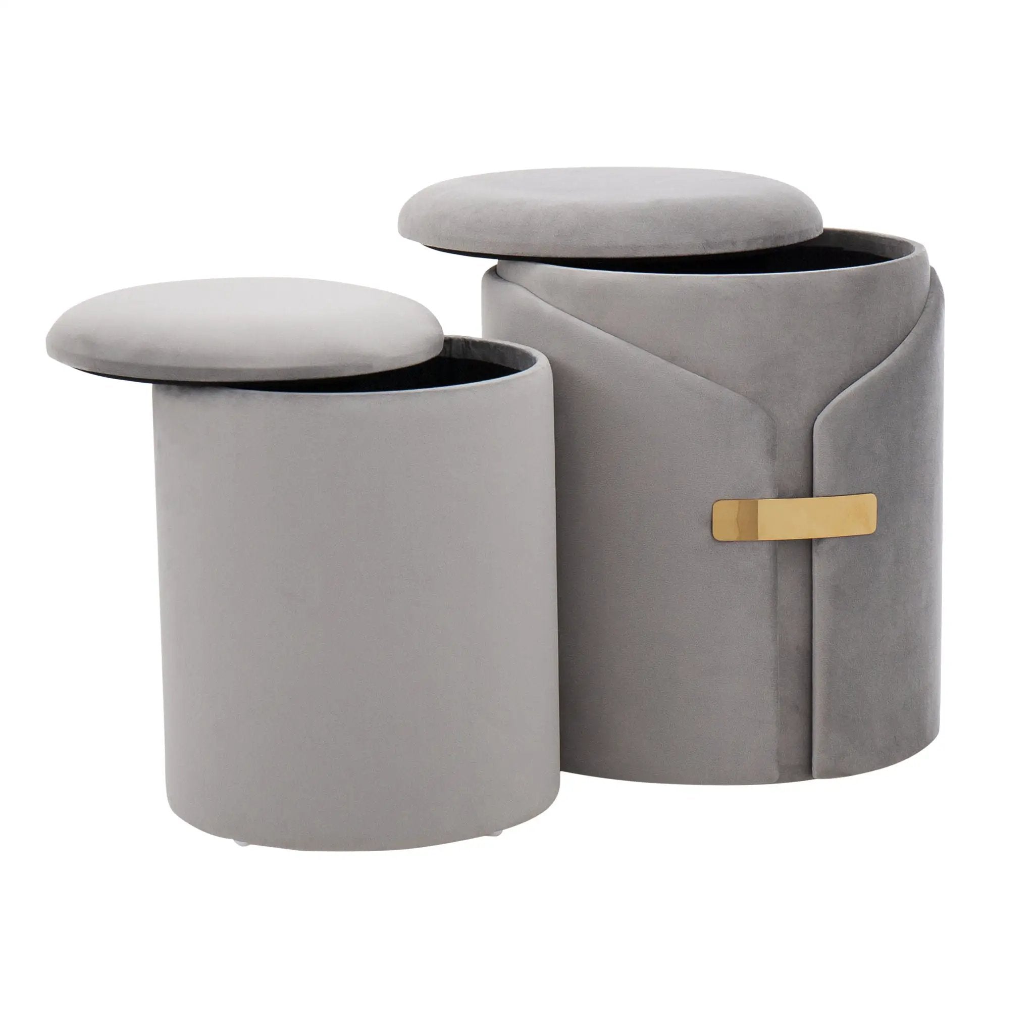 Dahlia - Contemporary / Glam Nesting Ottoman Set by HouseOfZazla