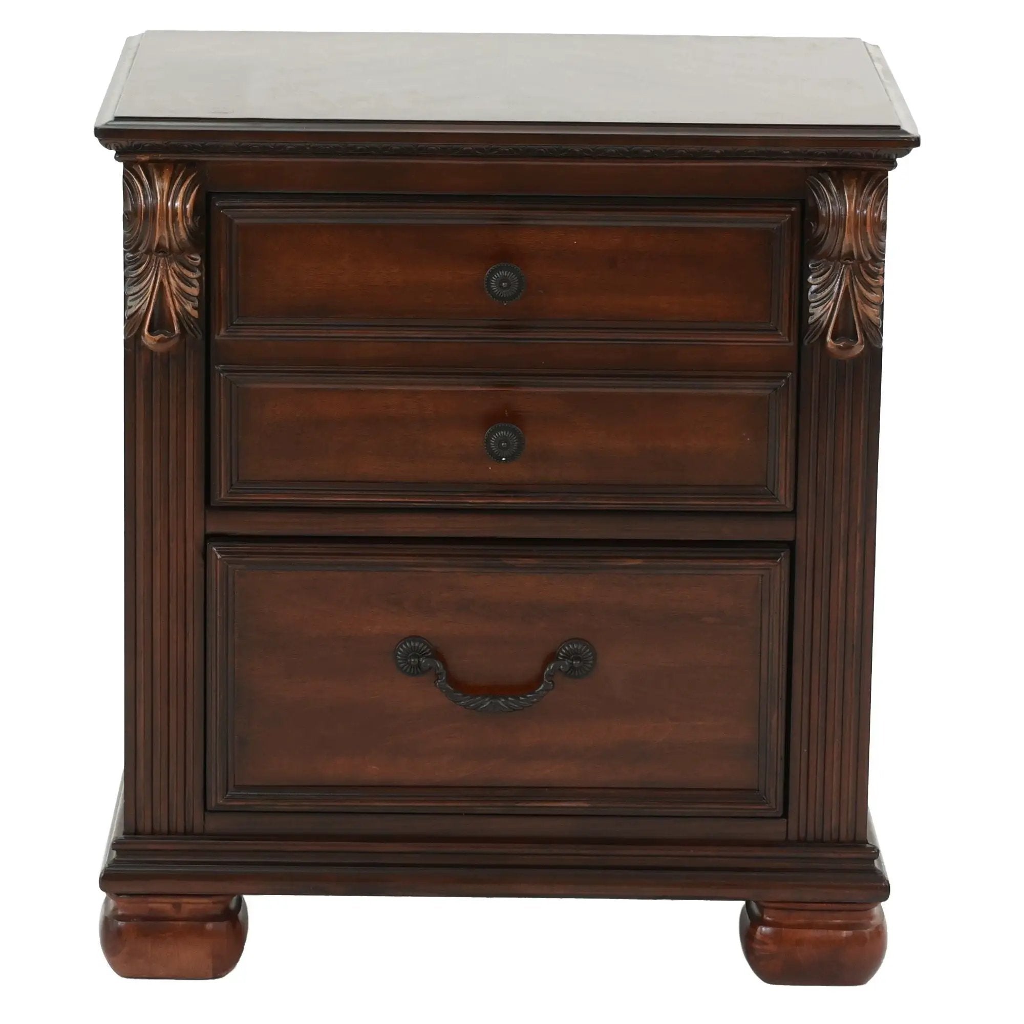 3 Piece Bedroom Set, Elegant Panel Bed With 2 Nightstands by HouseOfZazla