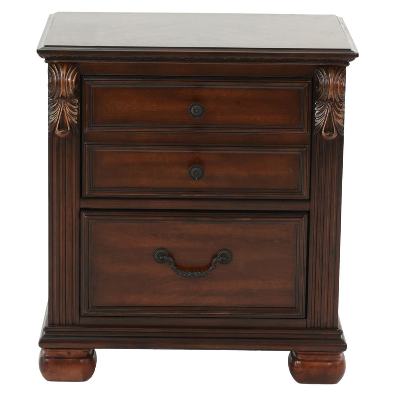 3 Piece Bedroom Set, Elegant Panel Bed With 2 Nightstands by HouseOfZazla
