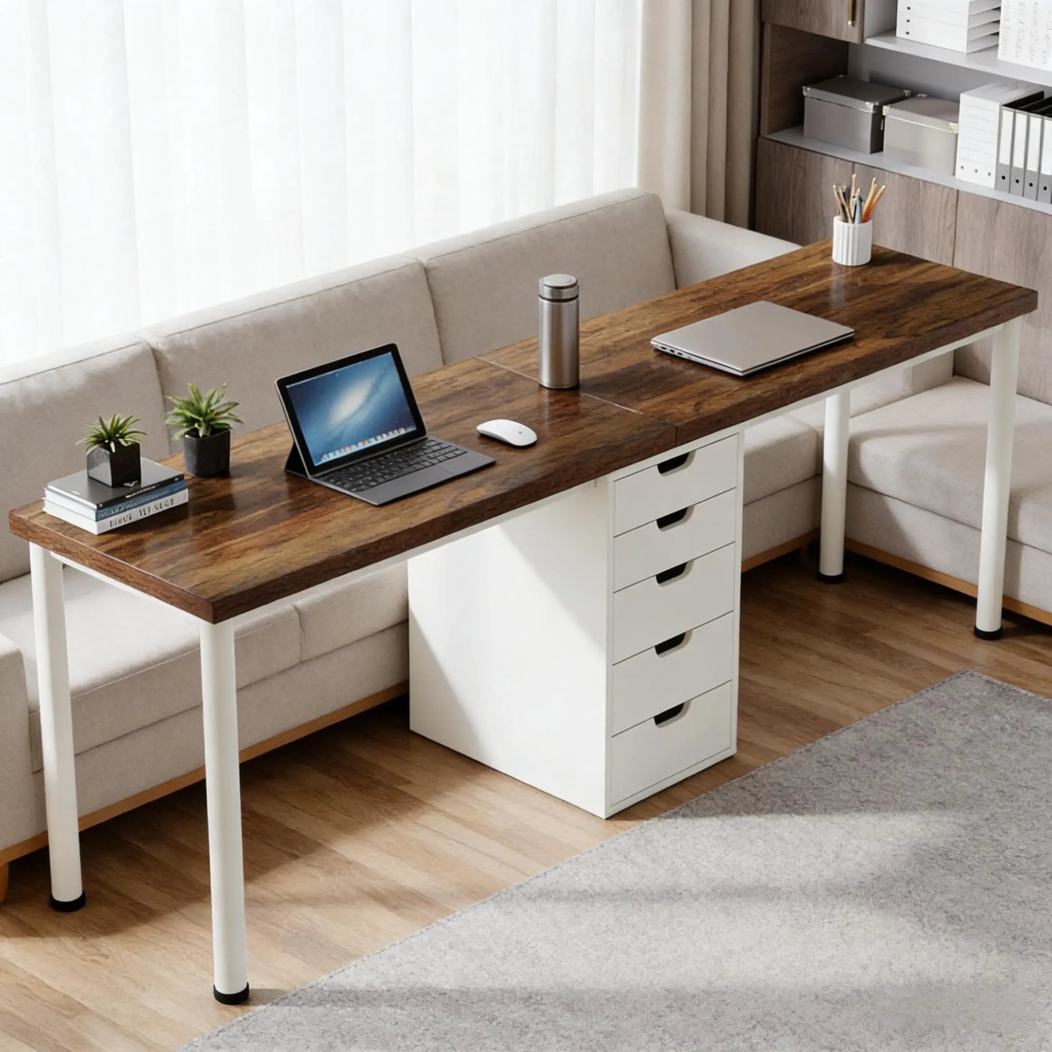 Two Person Computer Desk, Workstation by HouseOfZazla