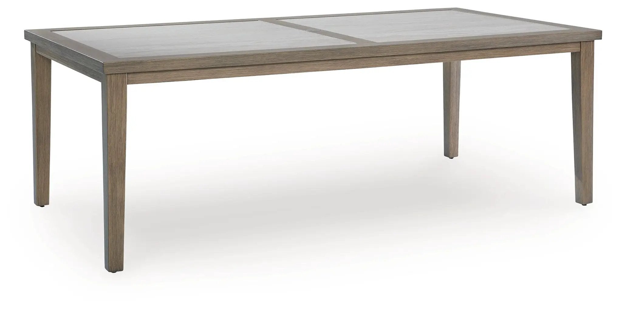Rainier Ranch - Rectangle Dining Table With Umbrella Option - Brown / Beige by Unique Piece Furniture