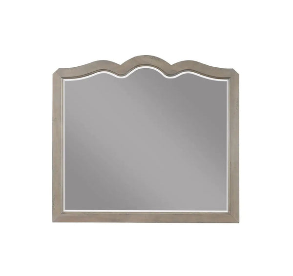 Scallop Shaped Mirror - White Poplar