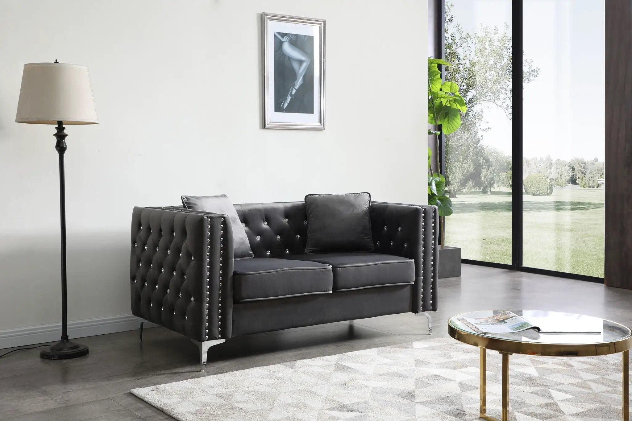 Elegant Track Arm Loveseat by HouseOfZazla