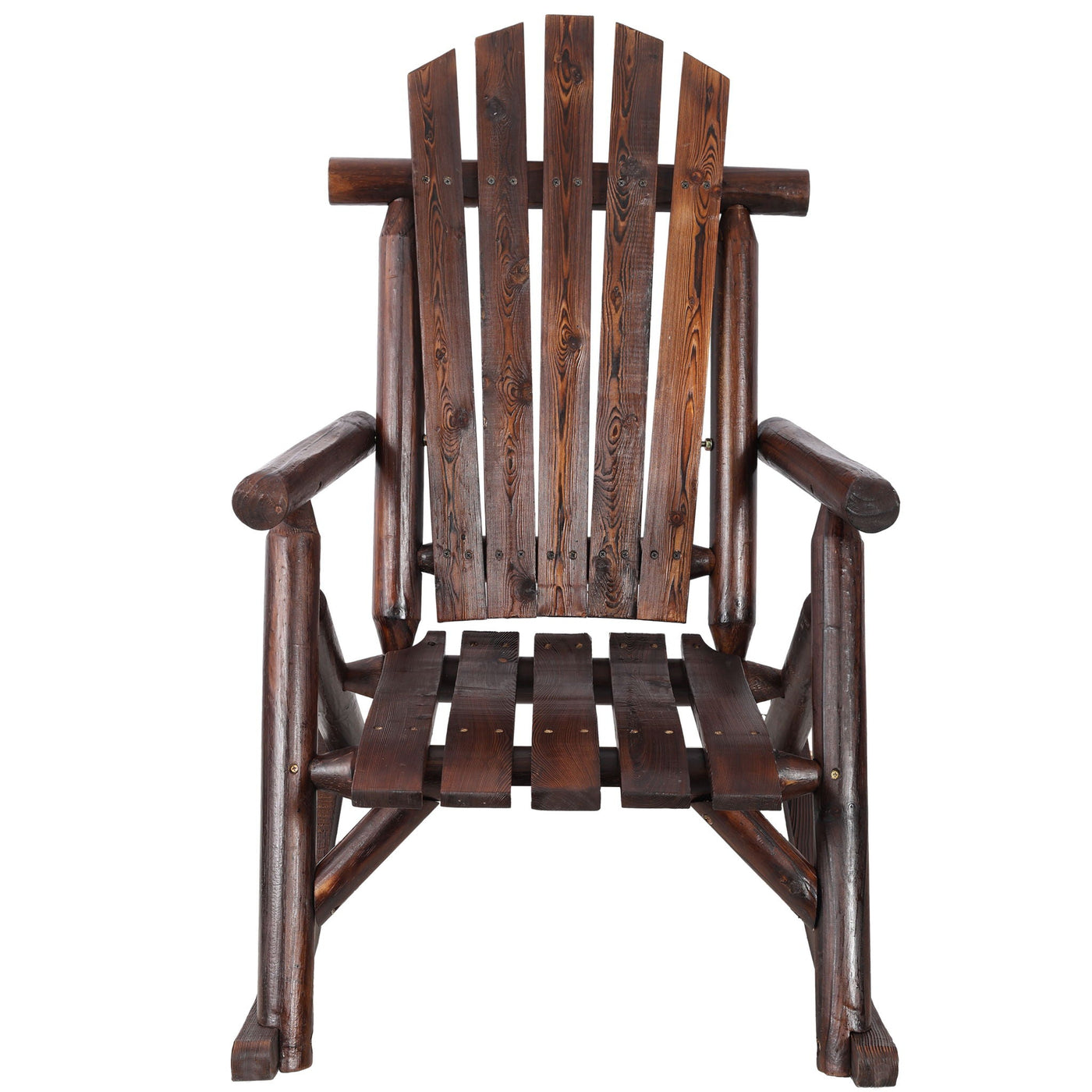 Durable Wooden Porch Rocker, Fir Log Rocking Chair by Unique Piece Furniture