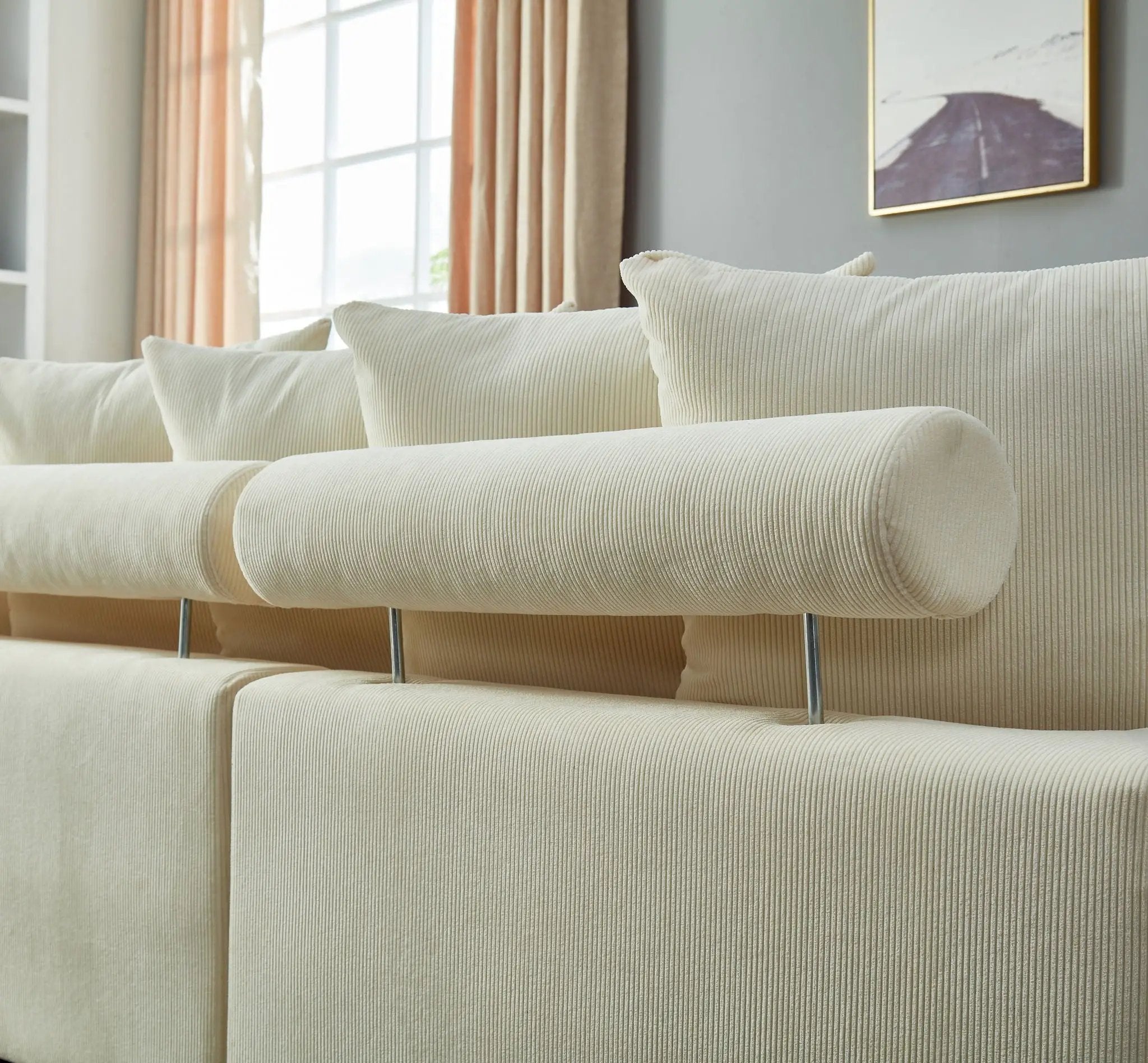 5 Seater Oversized Convertible L & U Shaped Couch by HouseOfZazla