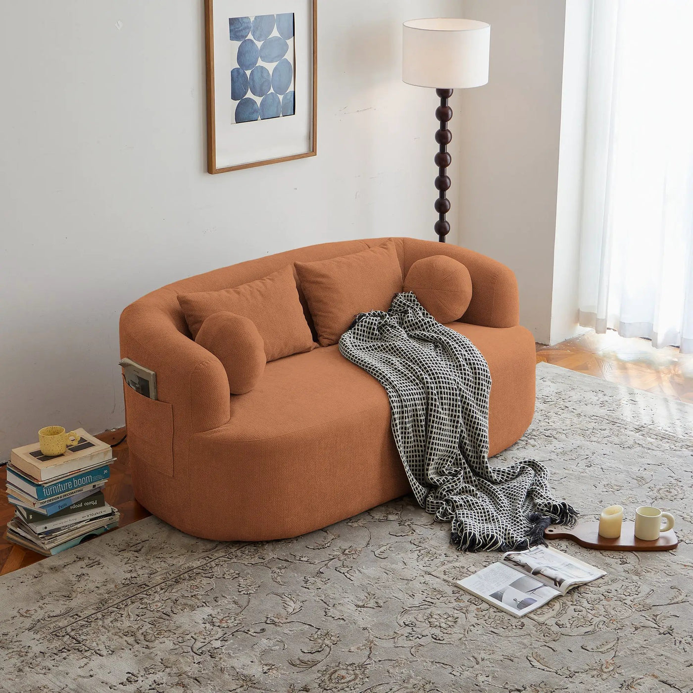 Sofa-in-a-Box, Memory Foam 2-Seater Couch by HouseOfZazla