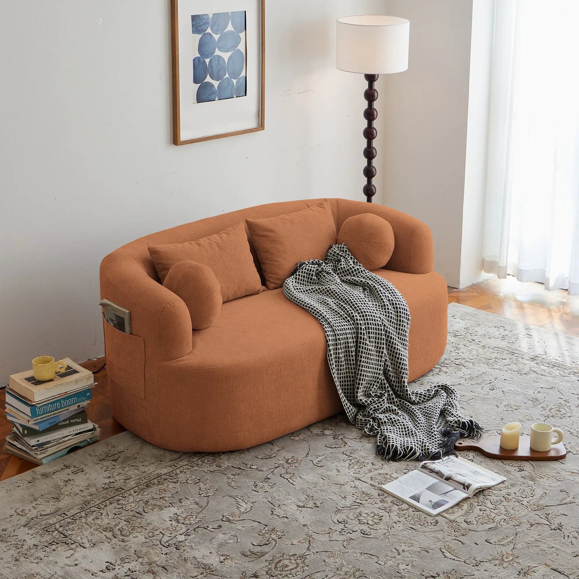 Sofa-in-a-Box, Memory Foam 2-Seater Couch by HouseOfZazla