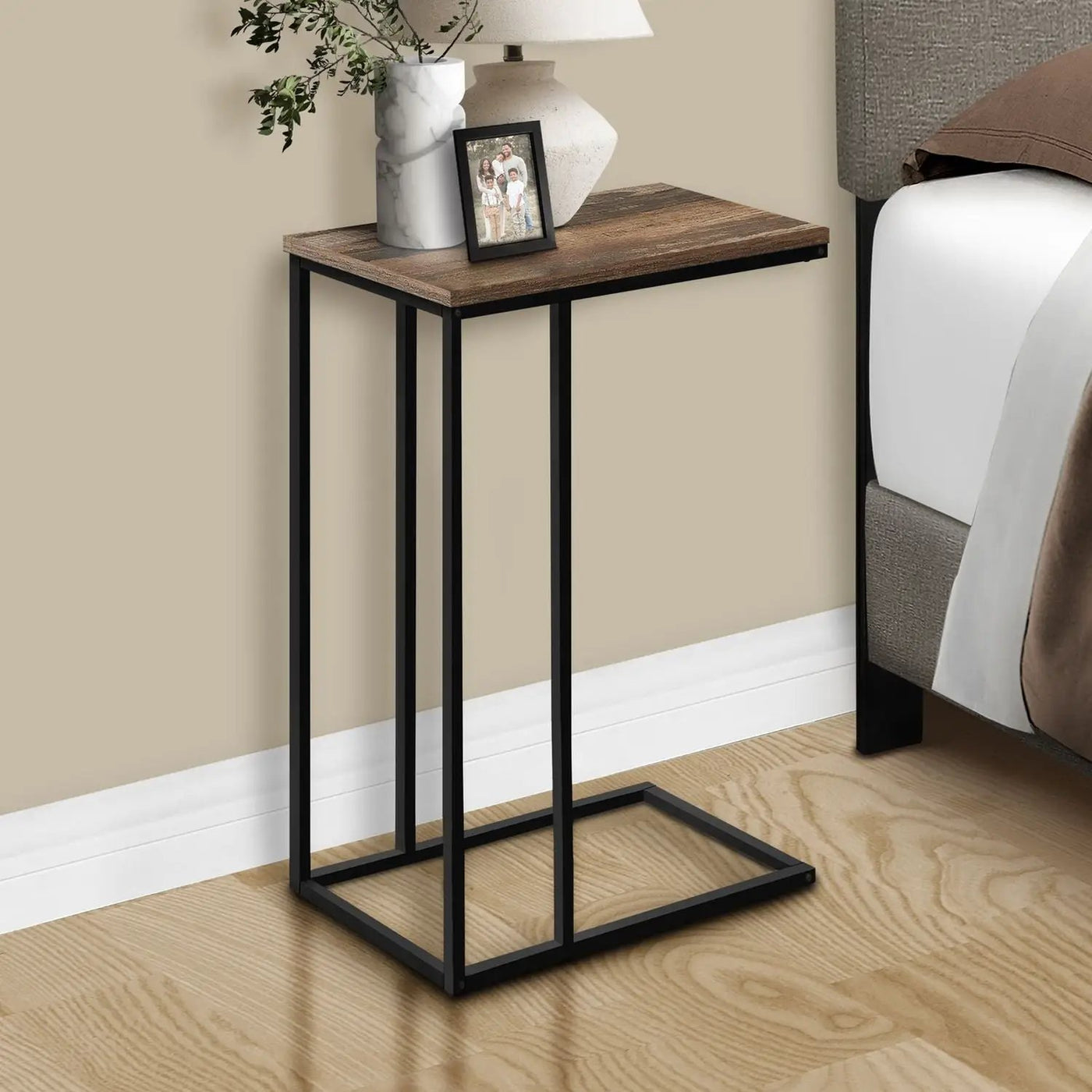 Accent Table, C - Shaped, Space-Saving Functionality by Unique Piece Furniture