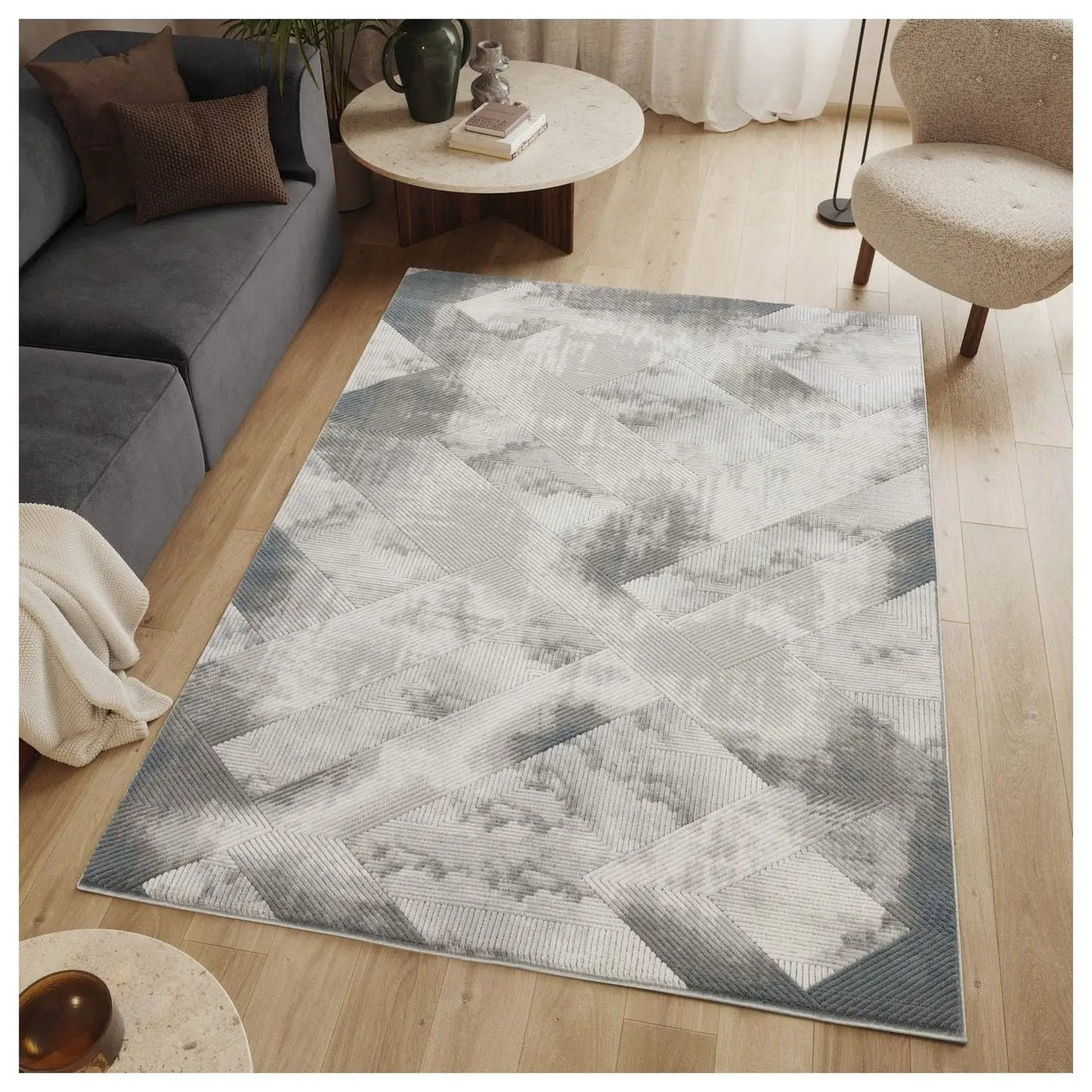 Geometrix - Contemporary Rug With 3D Effect by HouseOfZazla