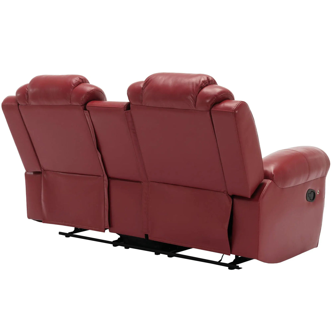 3 Pieces Recliner Sofa Sets Home Theater Seating Manual Recliner Chair With Center Console And LED Light Strip For Living Room by HouseOfZazla