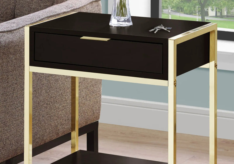 Accent Side Table, Storage Drawer, Spacious Tabletop by Unique Piece Furniture
