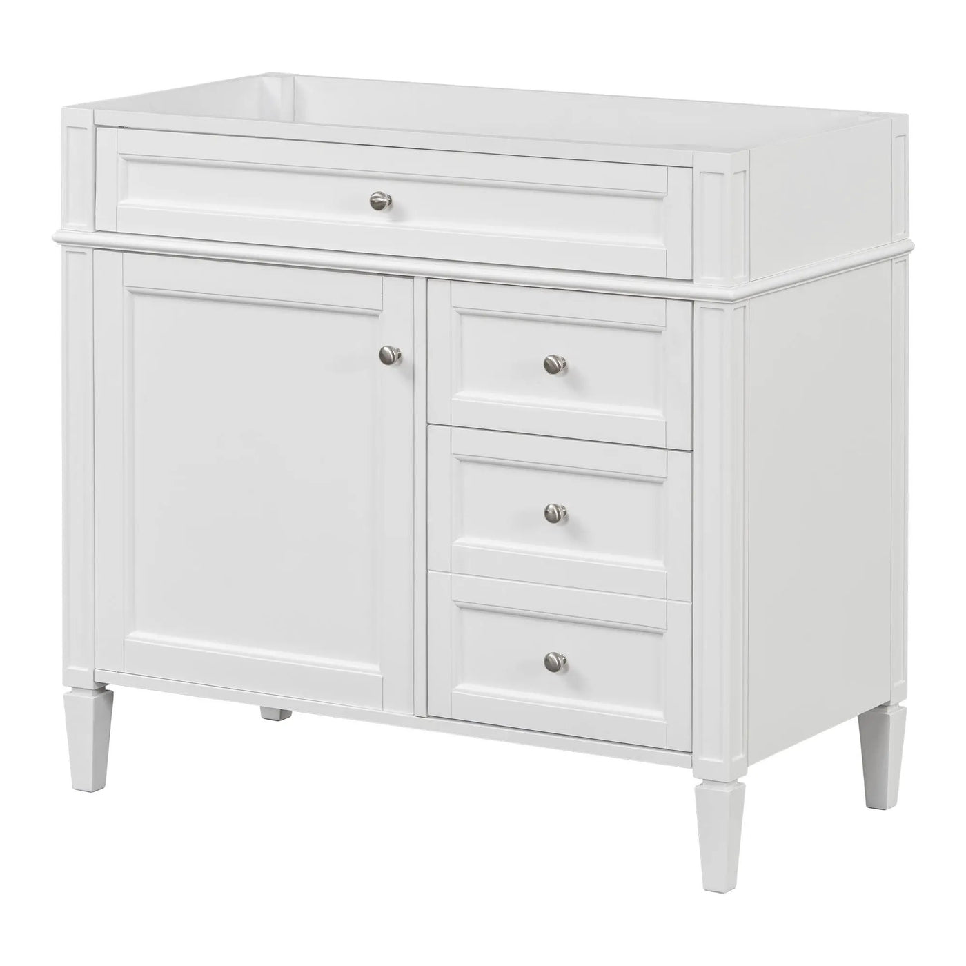 Bathroom Vanity With 2 Drawers And Tip-Out Drawer, Storage Cabinet by Unique Piece Furniture