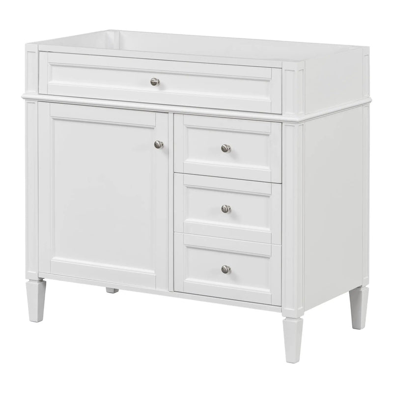 Bathroom Vanity With 2 Drawers And Tip-Out Drawer, Storage Cabinet by HouseOfZazla