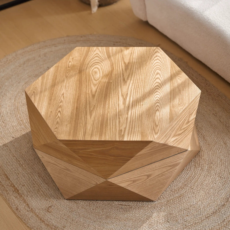 36.61'' Retro Style Polygon Flip Top Coffee Table by HouseOfZazla