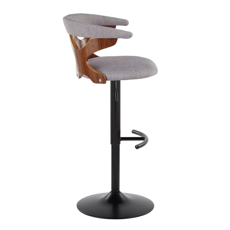 Gardenia - Contemporary Adjustable Barstool, Swivel With Rounded T Footrest (Set of 2) by Unique Piece Furniture