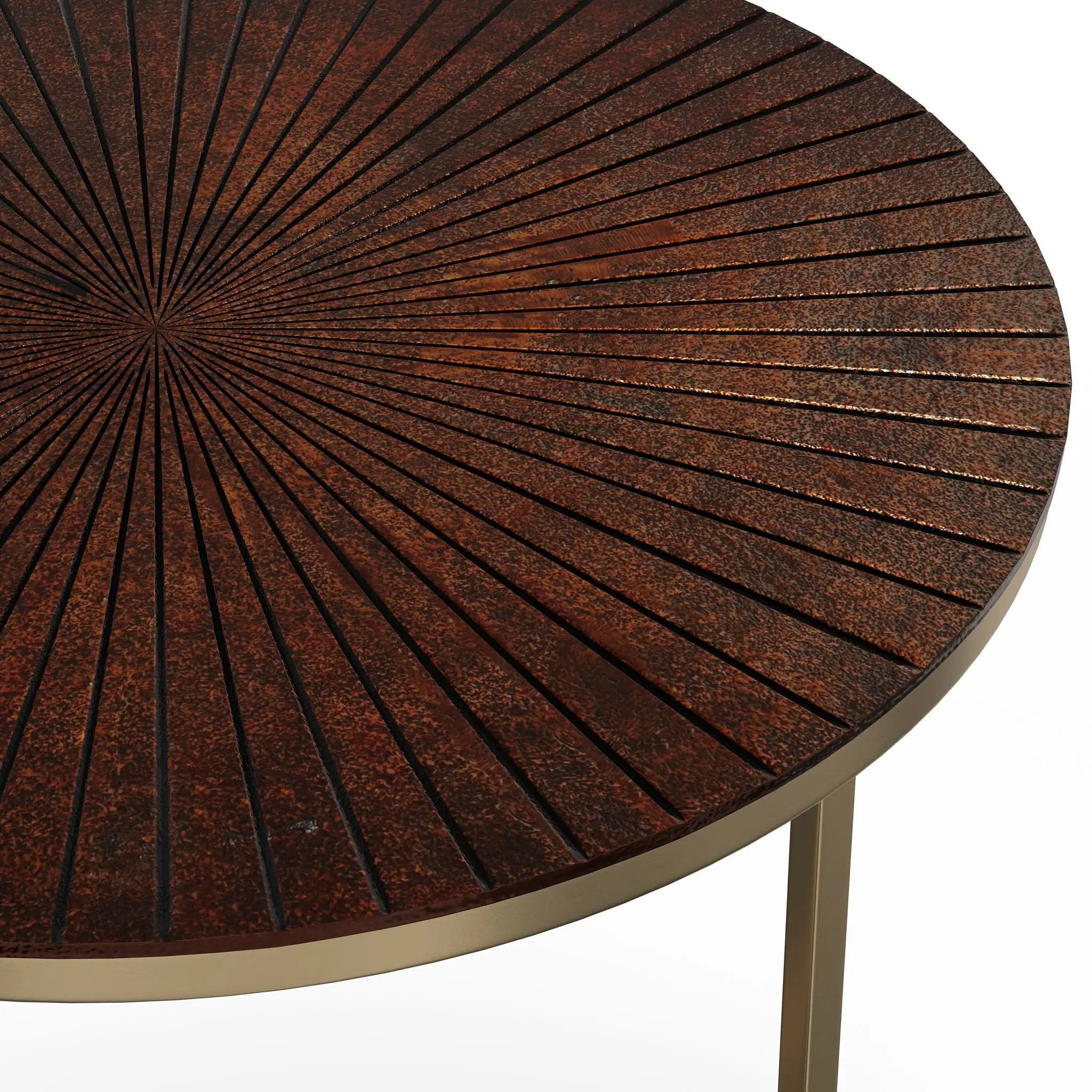 Drake - 2 Piece Nesting Table - Antique Nickel / Antique Copper by Unique Piece Furniture