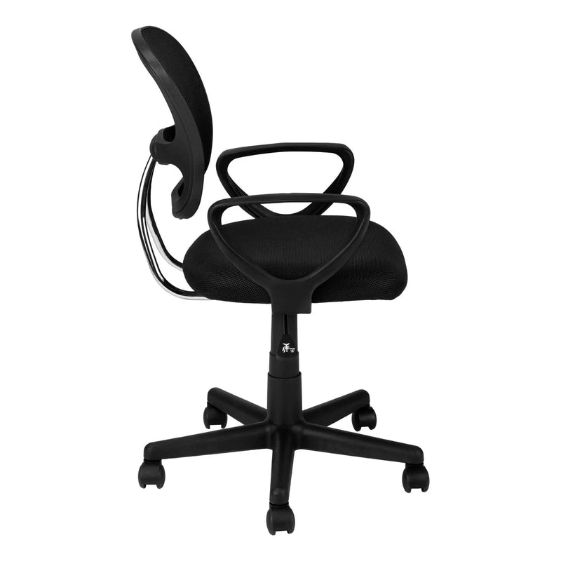 Office Chair, Adjustable Height, Swivel, Ergonomic, Armrests, Mesh, Contemporary / Modern - Black by Unique Piece Furniture