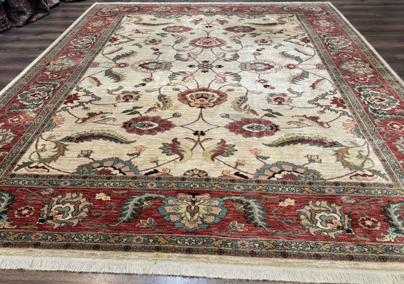 Karastan Rug 8.8 x 10, Ashara Agra Ivory #549, Wool, Vintage by Jewel Rugs