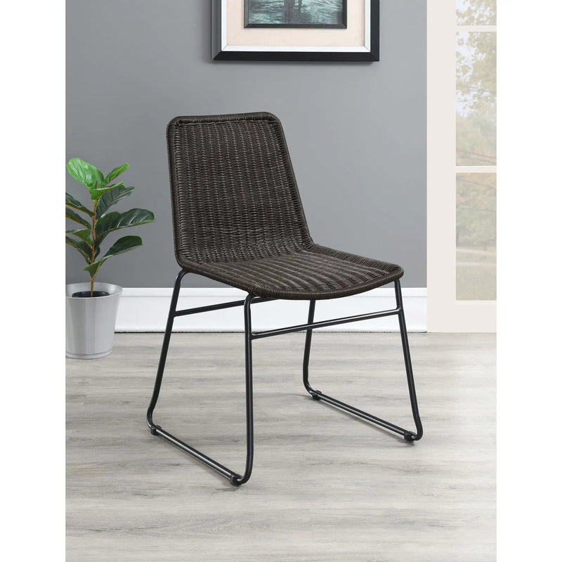 Dacy - Dining Side (Set of 2) And Sturdy Sled Base - Brown