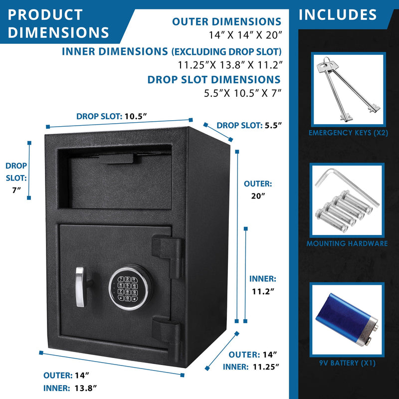 Solid Steel Keypad Depository Safe by HouseOfZazla