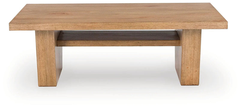 Kristiland - Rectangular Cocktail Table - Light Brown by Unique Piece Furniture