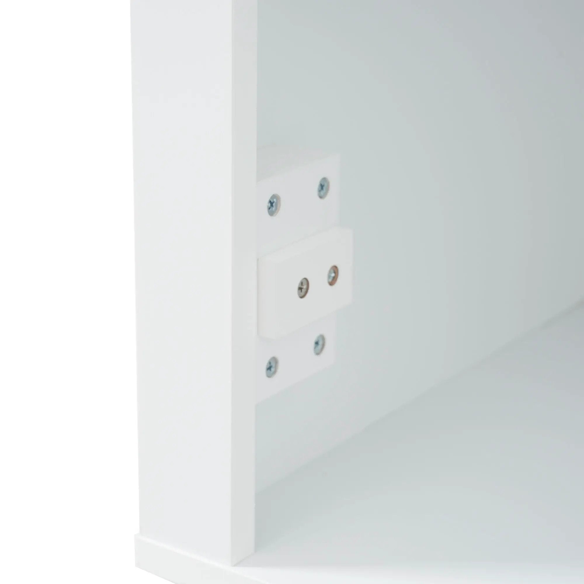 Freestanding Bathroom Vanity Tall With Damping Hinge Doors, Adjustable Shelves - White by HouseOfZazla