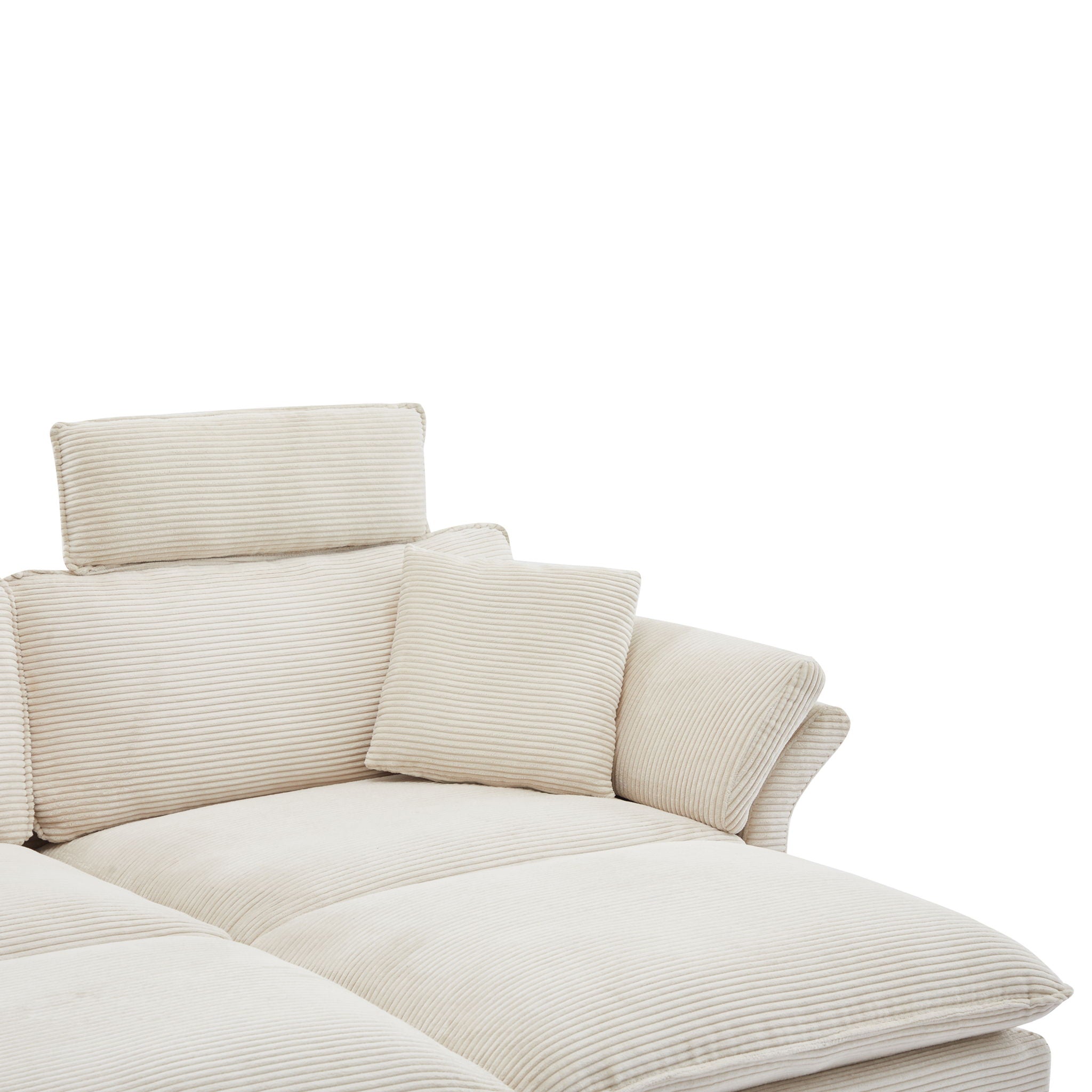 Modern Deep Seat Sectional Sofa With Ottoman by HouseOfZazla