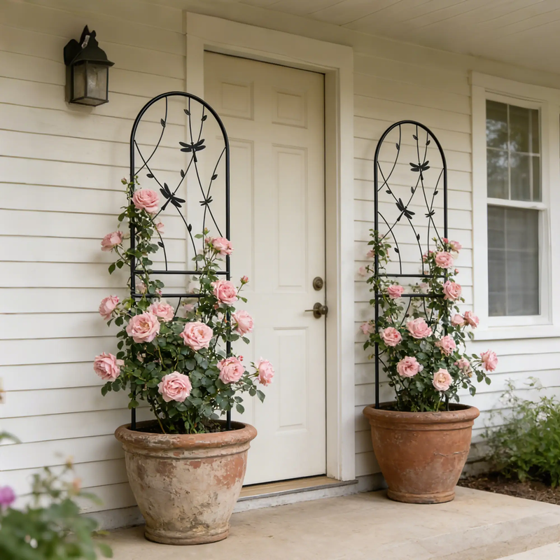 2 Pack Metal Garden Trellis 71" x 19.7" Rustproof Trellis for Climbing Plants by HouseOfZazla