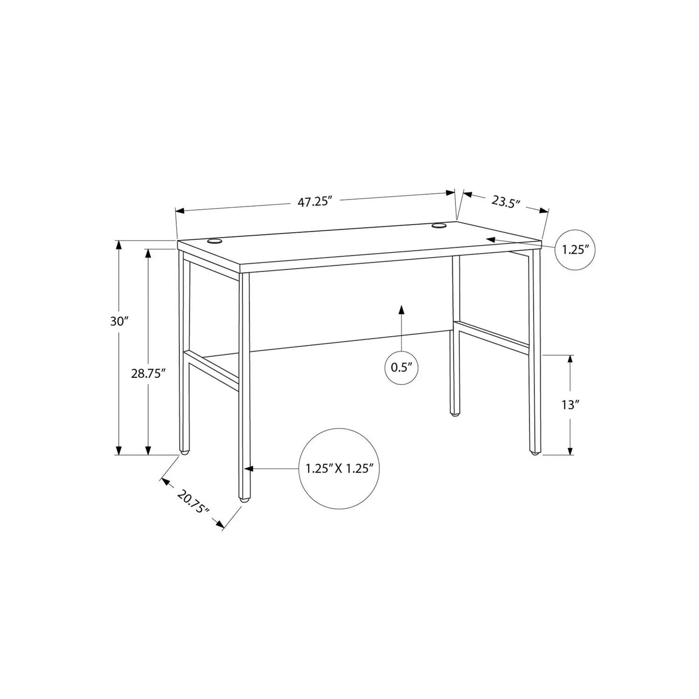 Computer Desk, Home Office, Commercial Grade, Contemporary & Modern by Unique Piece Furniture