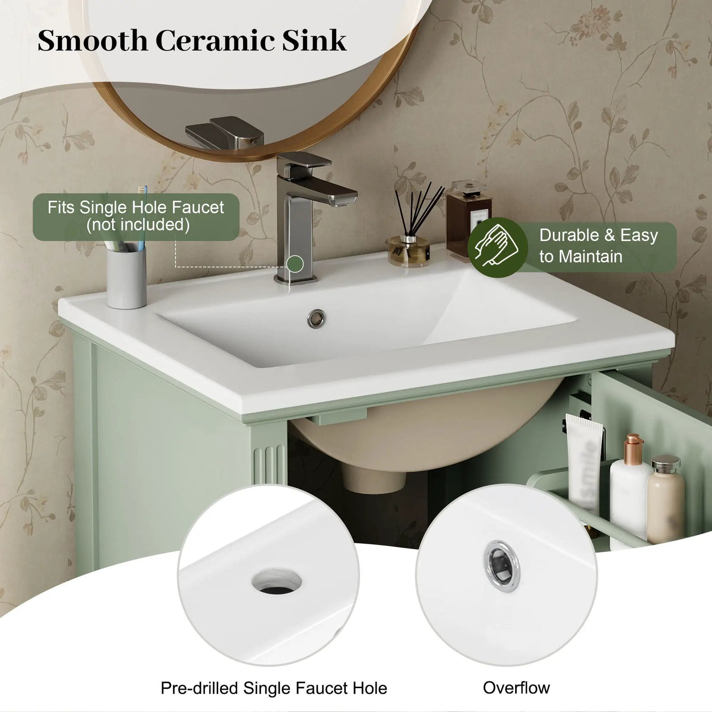 Retro Bathroom Vanity With Sink by HouseOfZazla