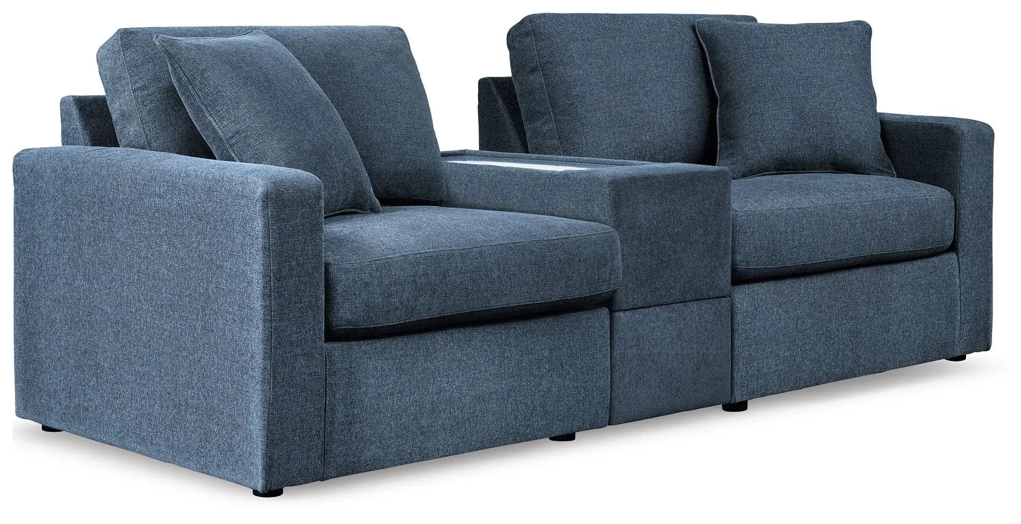 Modmax - 3-Piece Sectional Sofa With Storage Console - Fabric - Ink by Unique Piece Furniture