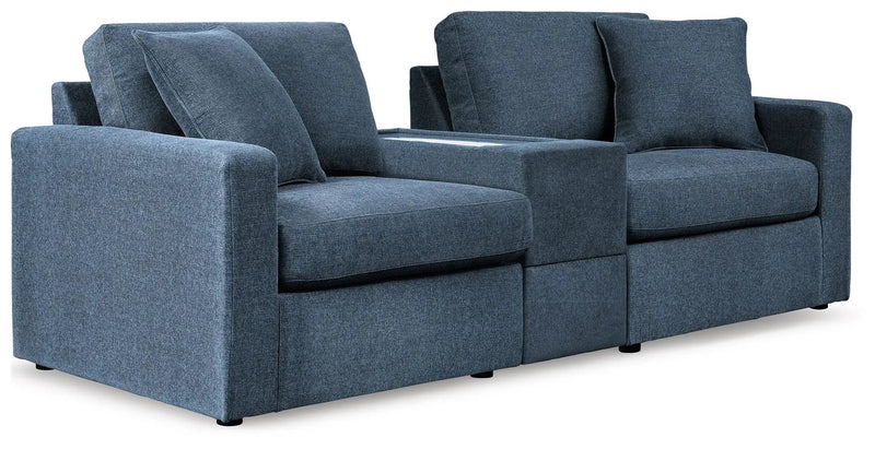 Modmax - 3-Piece Sectional Sofa With Storage Console - Fabric - Ink by Unique Piece Furniture