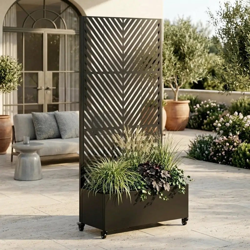 Metal Planter Box with Trellis by HouseOfZazla