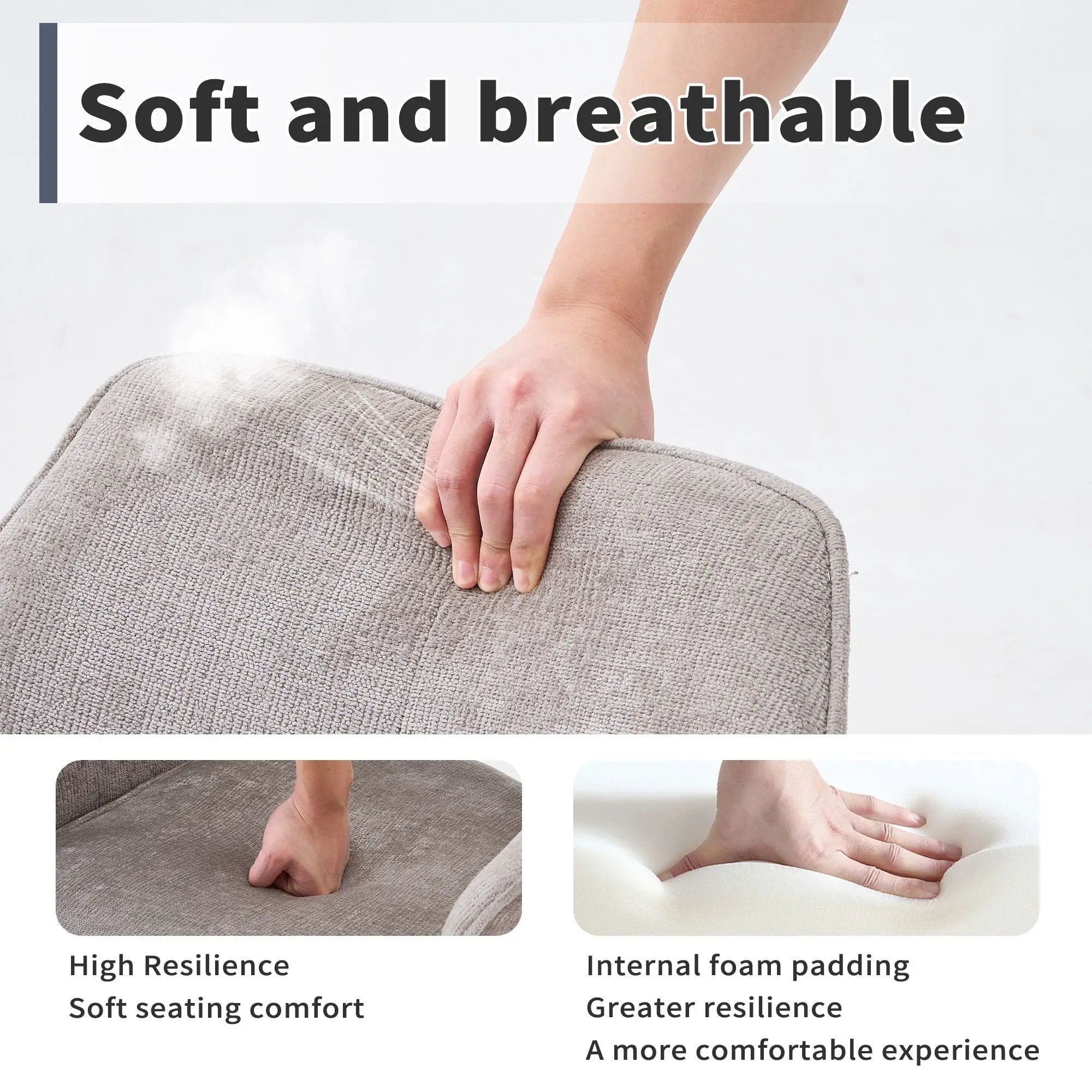 Dining Chair With Soft Cushion And 360° Rotation, Comfortable Armrest For Kitchen (Set of 2) - Gray by Unique Piece Furniture
