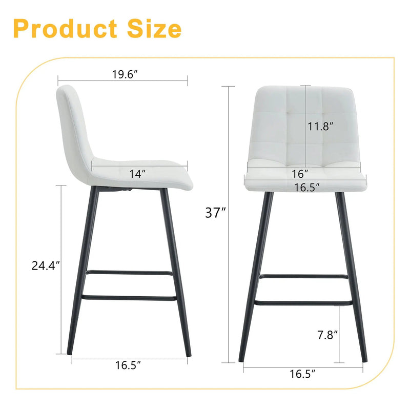 Bar Chair Set Comfortable With Metal Legs And Ergonomic Design by Unique Piece Furniture