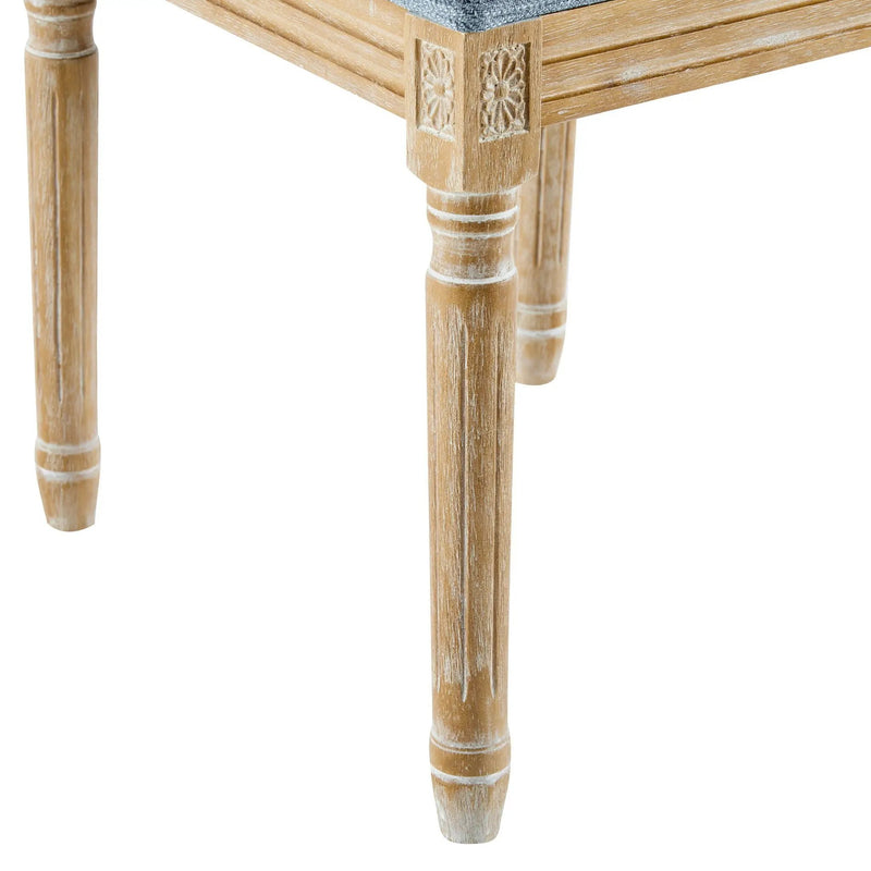 French Country Style Dining Chair With Upholstered Seating And Fluted Legs by HouseOfZazla