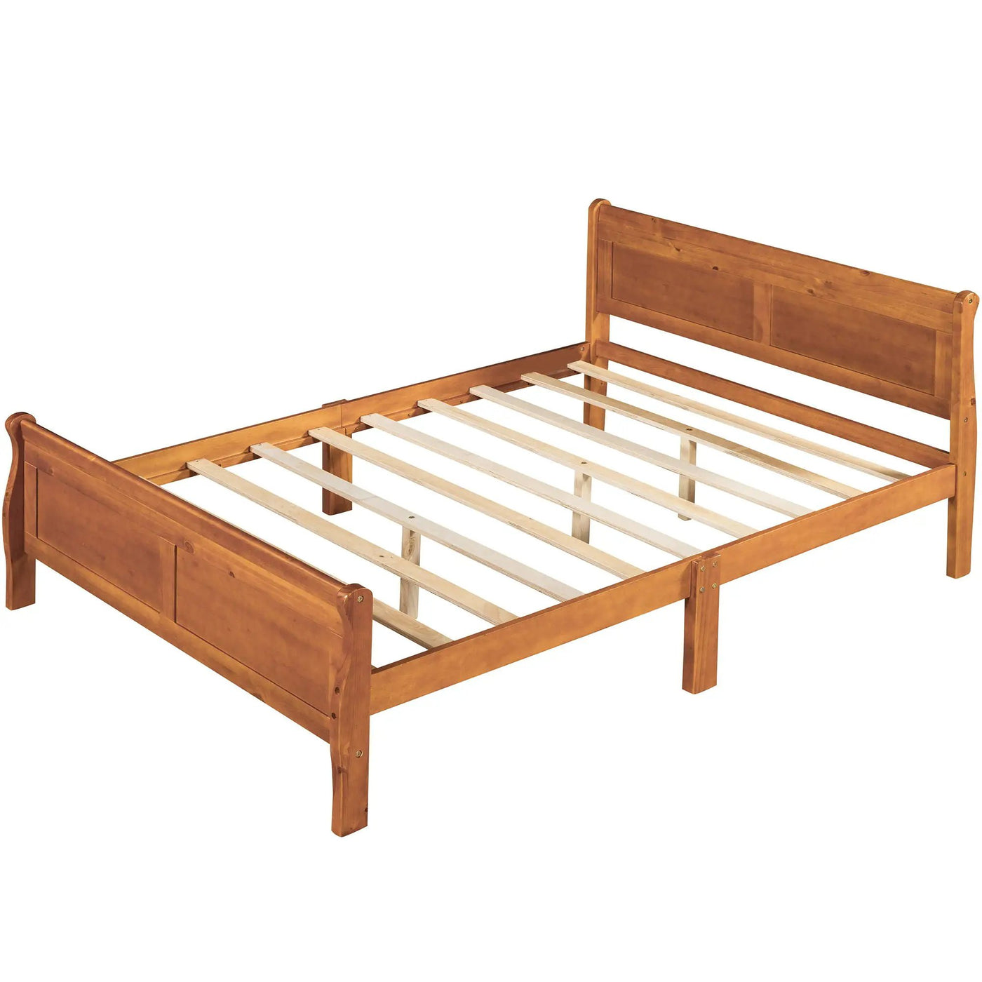 Platform Bed Frame Mattress Foundation Sleigh Bed With Headboard / Footboard / Wood Slat Suppor by Unique Piece Furniture