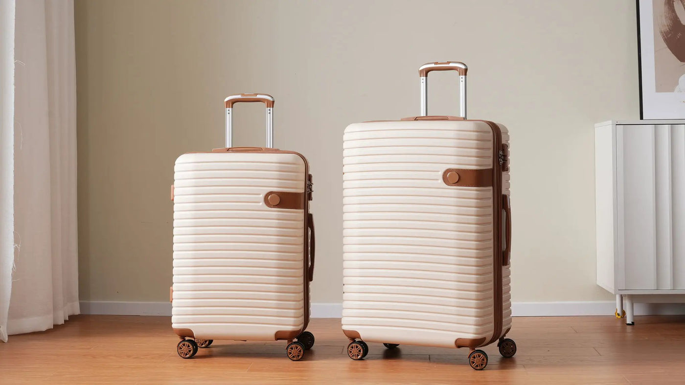 4 Piece Luggage Suitcase Set, Hard Shell Lightweight Expandable Travel Luggage With 4 Packing Cubes by HouseOfZazla