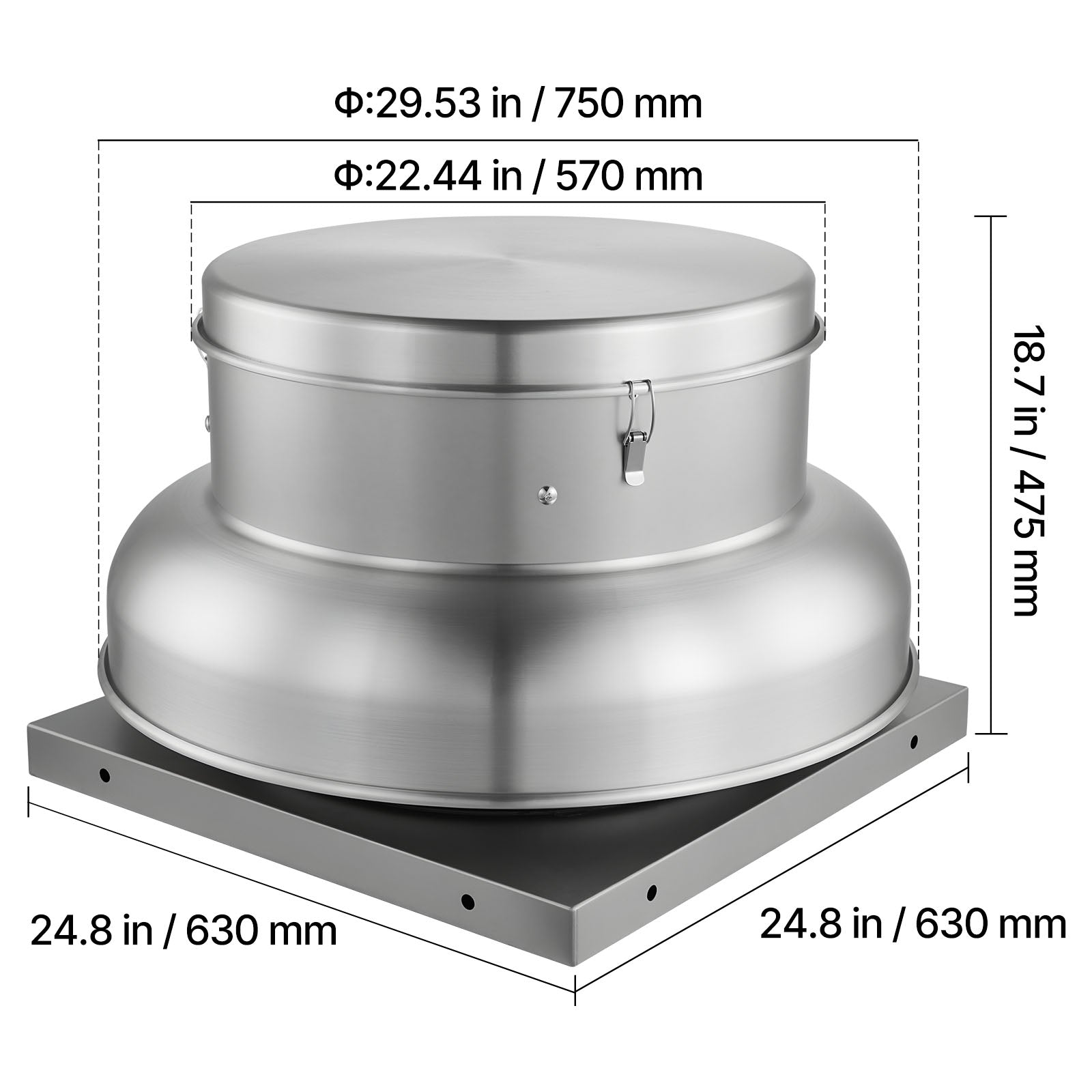 Roof Exhaust Fan with High-Power Motor and Adjustable Airflow by HouseOfZazla