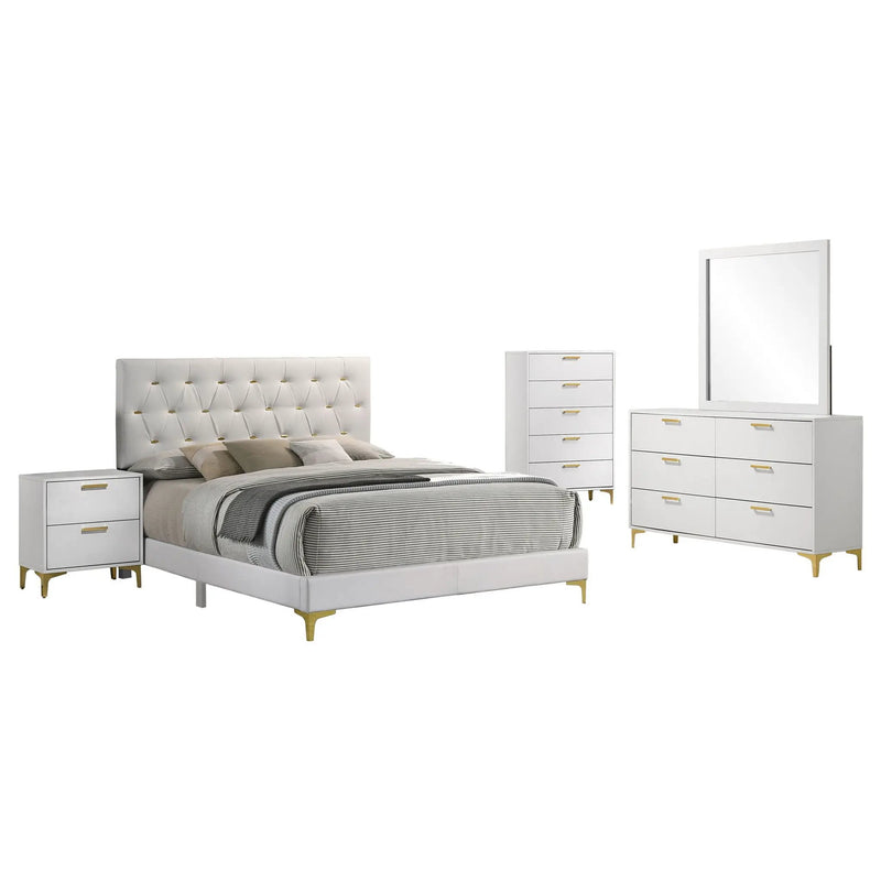 Kendall 5-piece Eastern King Bedroom Set White by Unique Piece Furniture