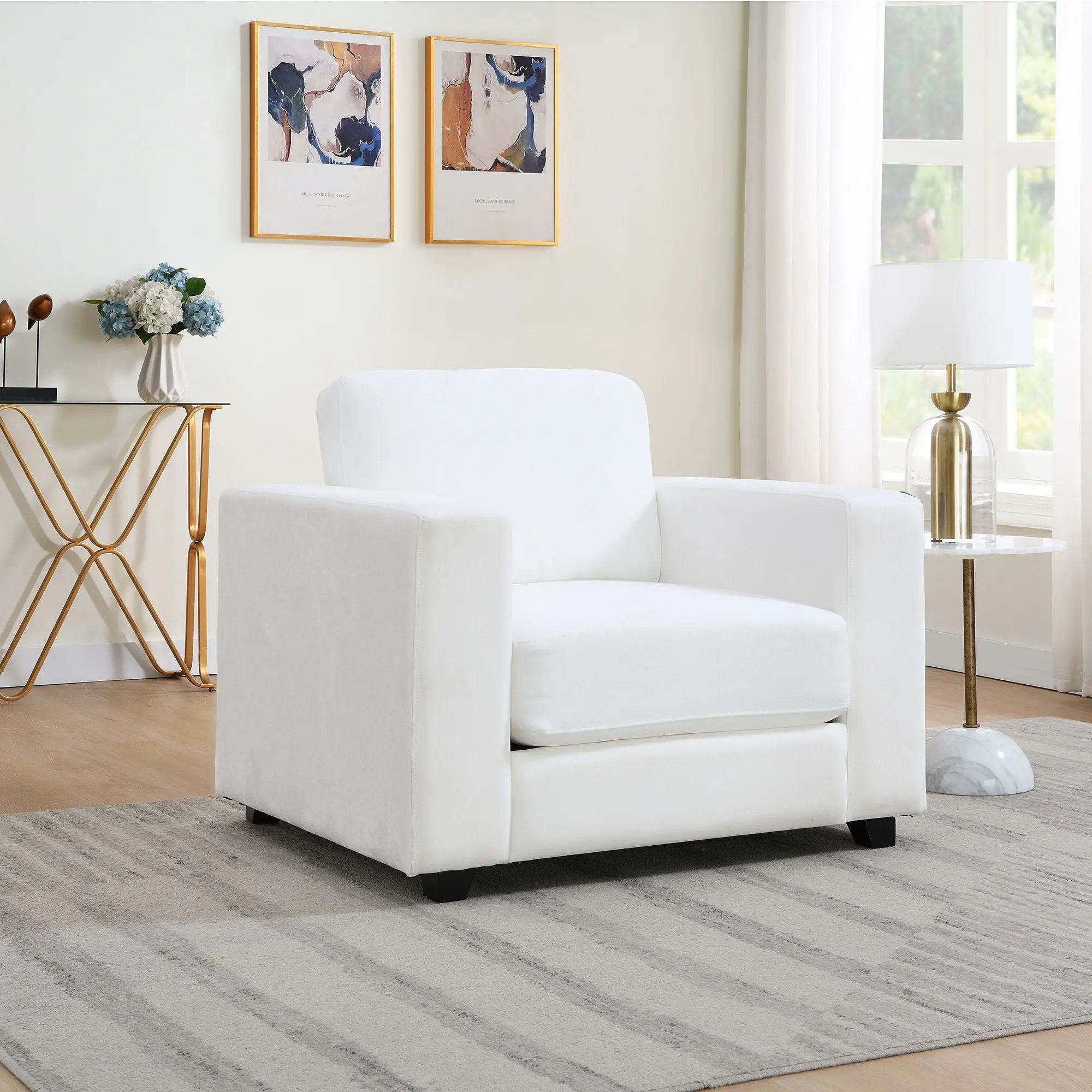 Oversized Accent Chair With Widen Arm For Living Room