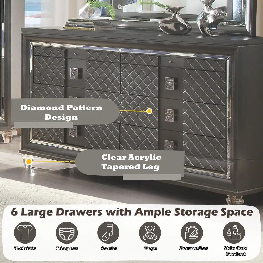 Sawyer - Commode - Gris métallisé