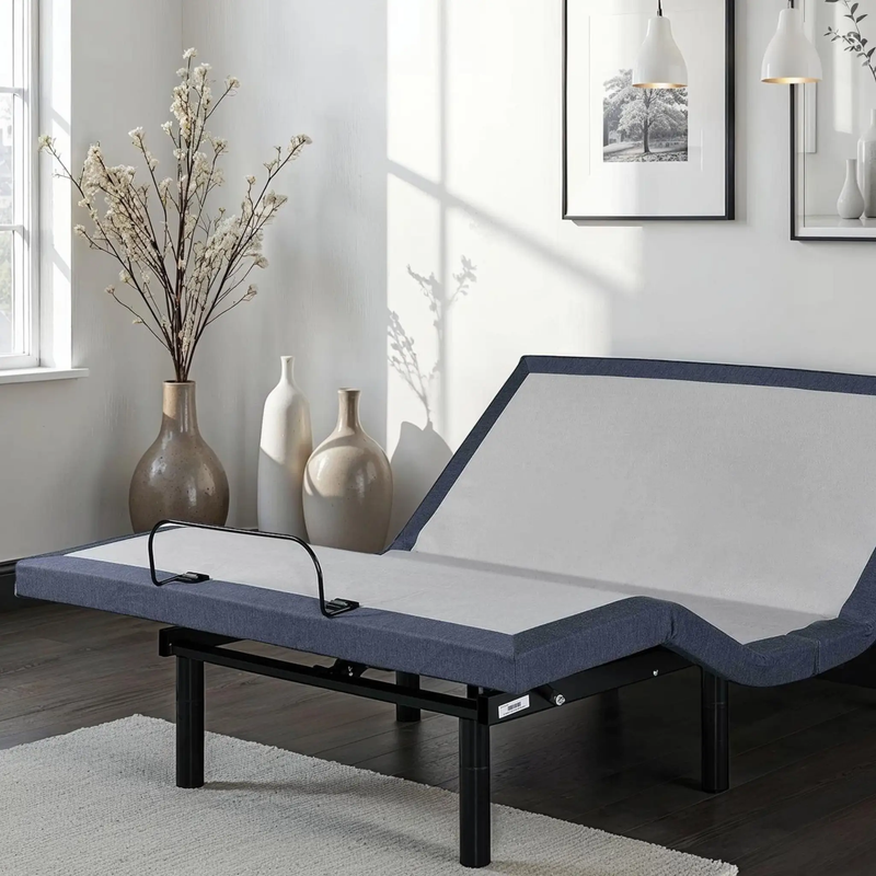 Queen Adjustable Bed Base with Vibration Modes and Adjustable Positions by HouseOfZazla