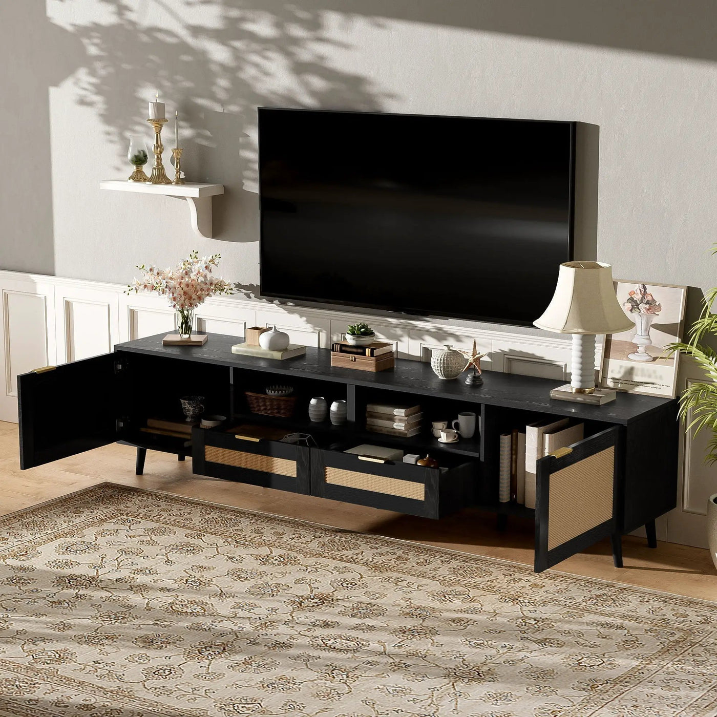 TV Stand Media Console With Cable Management by HouseOfZazla