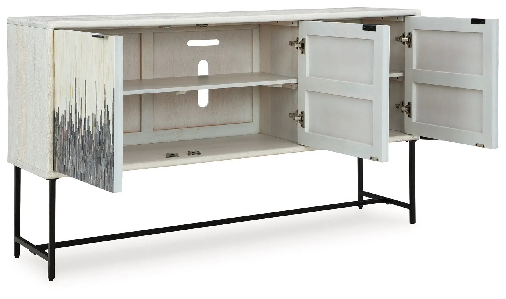 Freyton - Accent Cabinet - White / Gray by Unique Piece Furniture