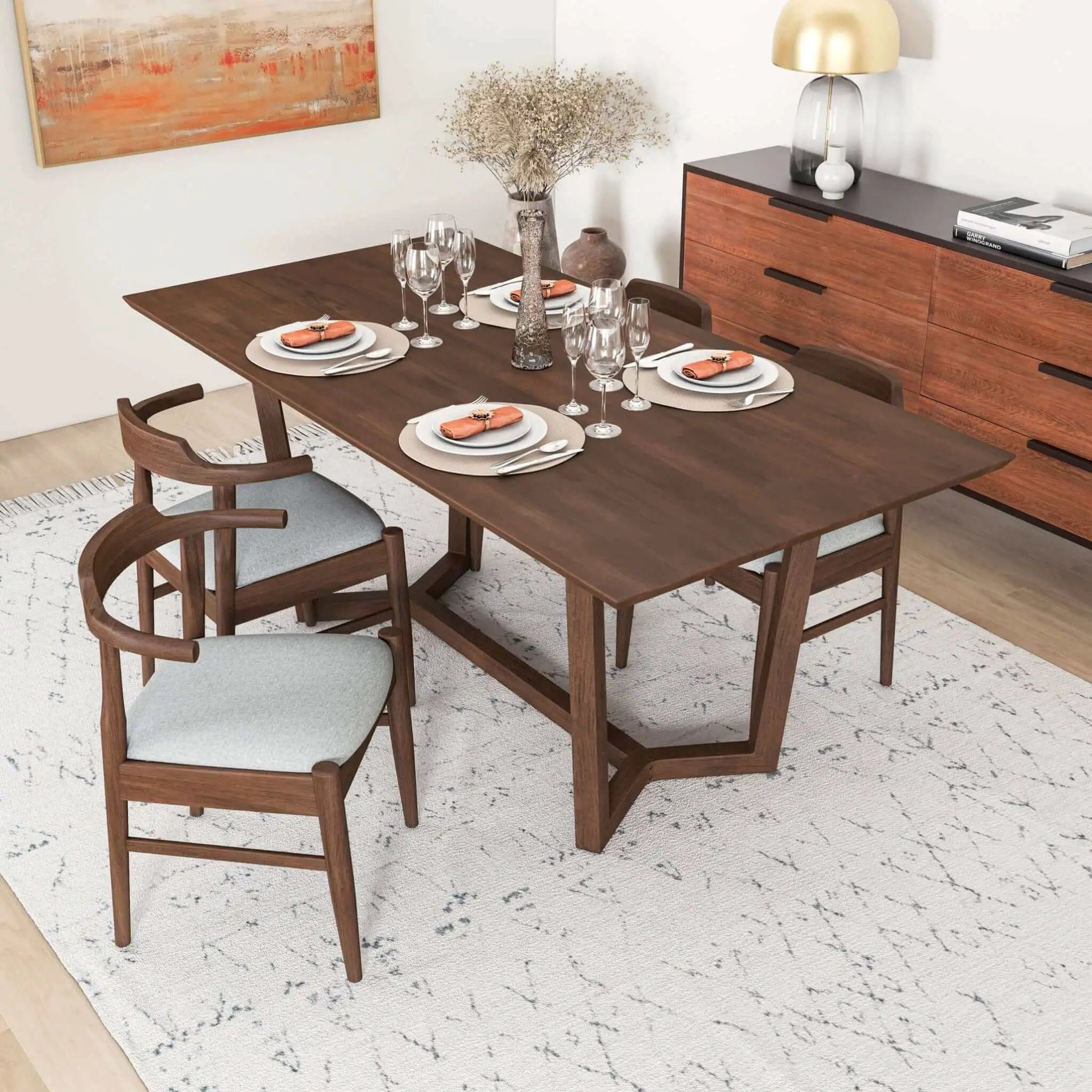 Marina - Mid-Century Modern Design Dining Table by Unique Piece Furniture