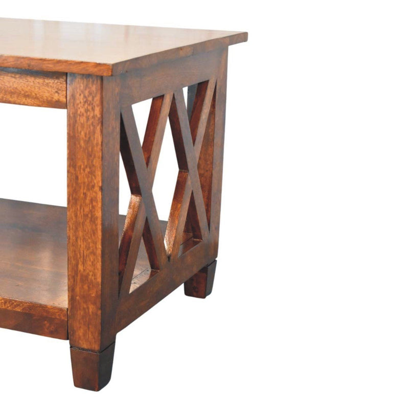 Belmont - X Frame Coffee Table - Brown by HouseOfZazla