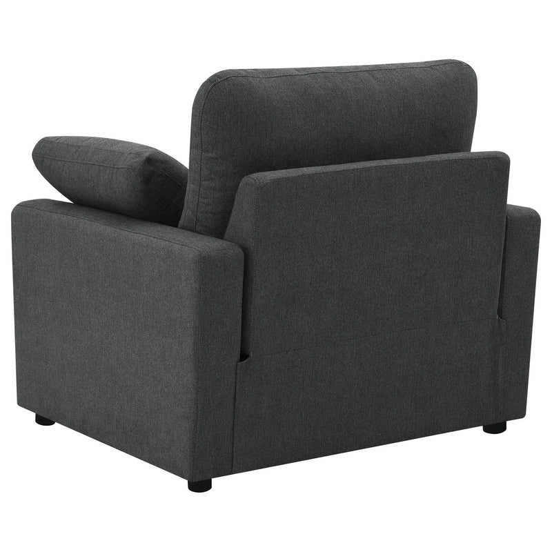 Collins Upholstered Power Recliner Chair Dark Grey by Unique Piece Furniture